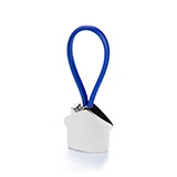 Брелок BOLKY, металл/силикон, серебристый c синим, 2,8х2,7х1 см Брелок BOLKY, металл/силикон, серебристый c синим, 2,8х2,7х1 см