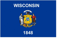 Флаг Штата Висконсин (США) 90х135 см Флаг Штата Висконсин (США) 90х135 см