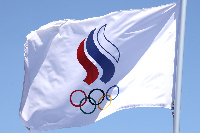 Флаг МОК Международный олимпийский комитет 90х135 см Флаг МОК Международный олимпийский комитет 90х135 см