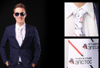 Галстук Слим узкий самовяз мужской, с полной запечаткой Галстук Слим узкий самовяз мужской, с полной запечаткой