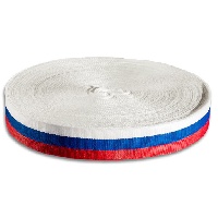 Лента "Триколор" 35мм ТКАНАЯ в рулоне 100м Лента "Триколор" 35мм ТКАНАЯ в рулоне 100м