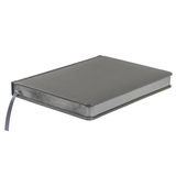 Ежедневник недатированный Joy, А5,  темно-серый, белый блок, серебряный обрез