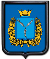 Герб Саратовской области 35х43 см, печатный, темная рама