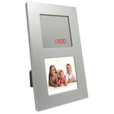 Часы-зеркало сенсорное с фоторамкой "ПОЗИТИВ"; серебристый; 12х21 см; пластик Часы-зеркало сенсорное с фоторамкой "ПОЗИТИВ"; серебристый; 12х21 см; пластик